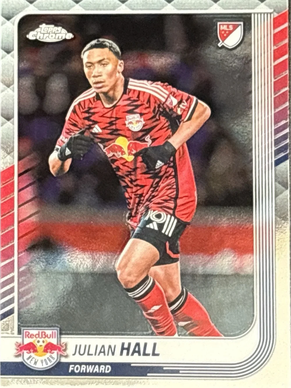 Topps Chrome Julian Hall New York Red Bulls Trading Card